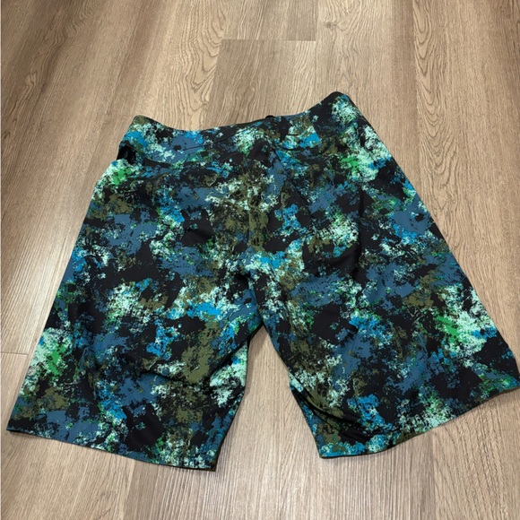 Lululemon El Current Board Shorts Blue/Green Splatter Swim Unlined Men’s 32‎ - Picture 2 of 4